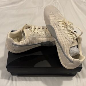Puma Women's Cream and Gray Sneakers